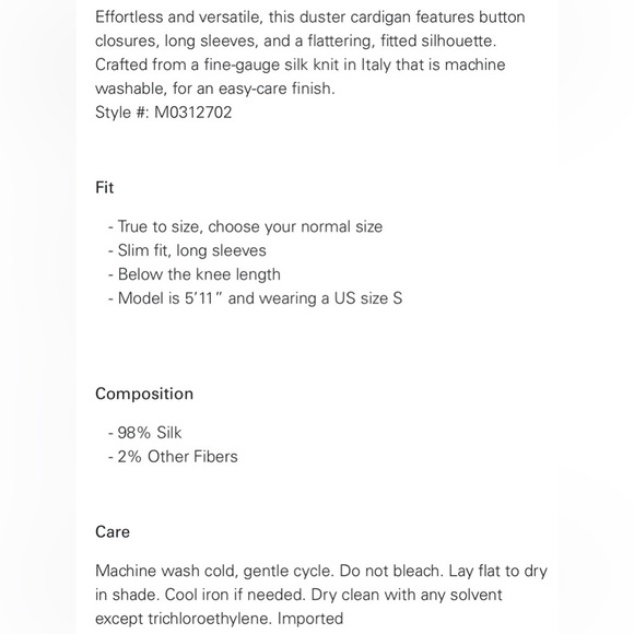 Theory washable silk rib cardigan in blue NWT - Picture 5 of 5